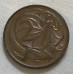 AUSTRALIA 1967 . TWO 2 CENTS COIN . FRILLED NECK LIZARD . UNCIRCULATED
